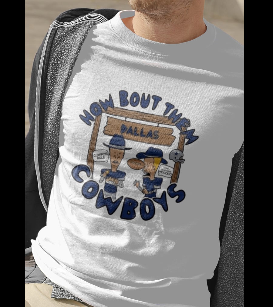 How Bout Them Dallas Cowboys Character Cartoon Football Fun T-Shirt