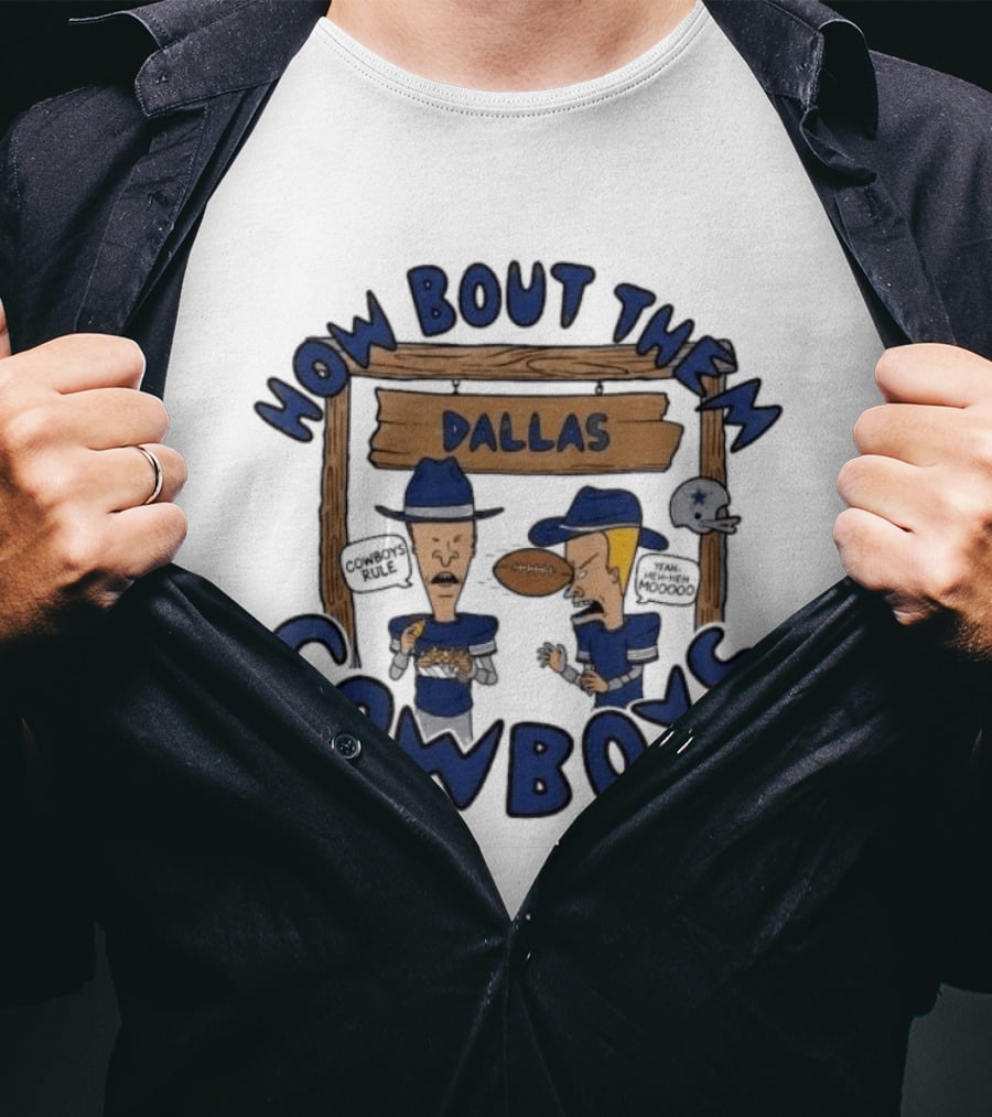 How Bout Them Dallas Cowboys Character Cartoon Football Fun T-Shirt