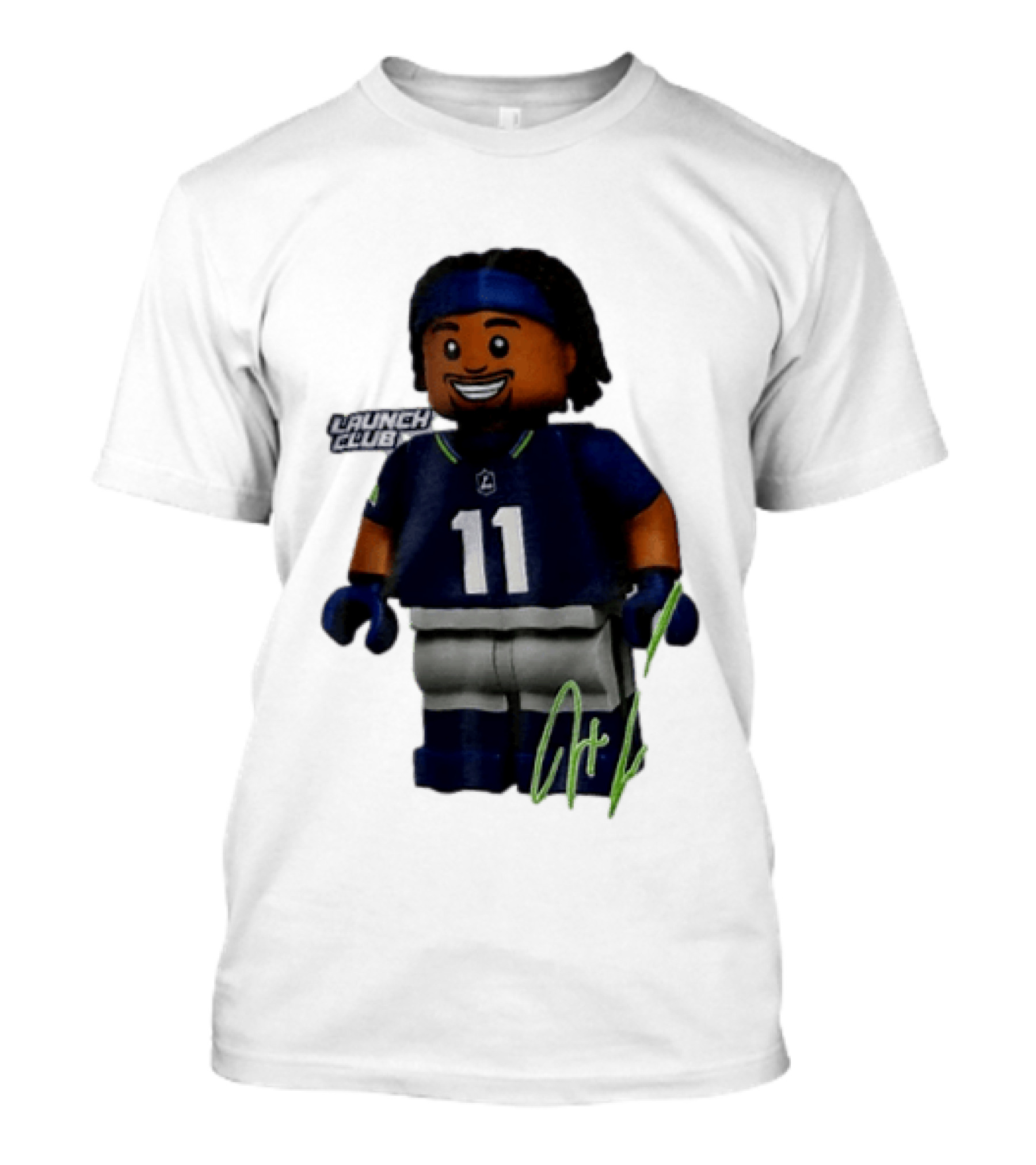 Seattle Seahawks Jaxon Smith Njigba Number 11 Launch Club Edition T-Shirt