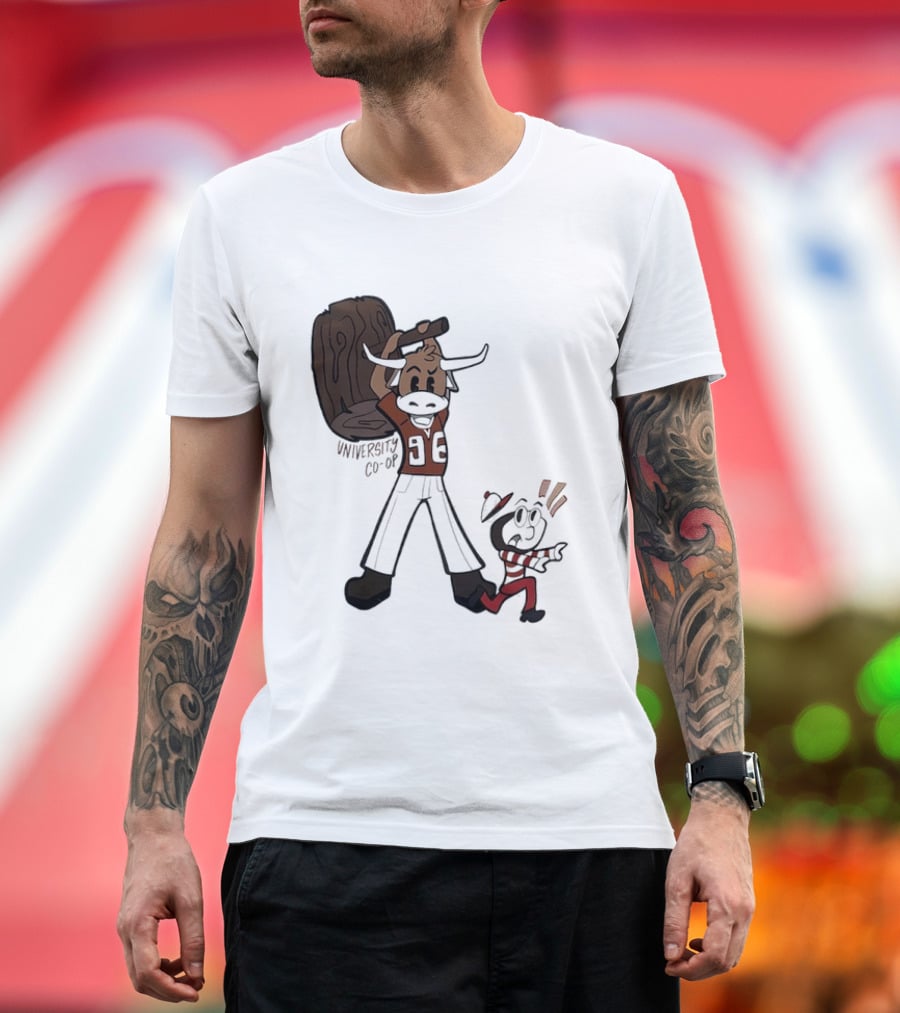 University Co Op Texas Longhorns Vs Ohio State Buckeyes 96 Mascot Showdown T-Shirt