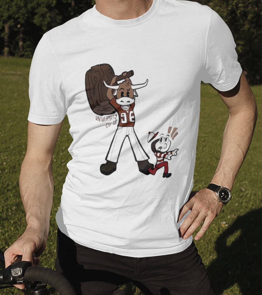 University Co Op Texas Longhorns Vs Ohio State Buckeyes 96 Mascot Showdown T-Shirt