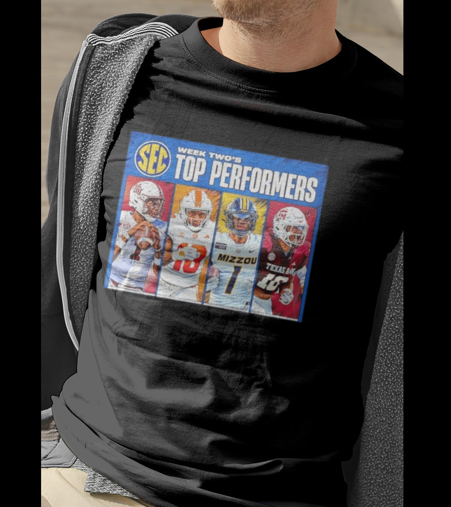 2026 SEC Week 2 Top Passing Performers Oklahoma Tennessee Mizzou Texas A&M T-Shirt