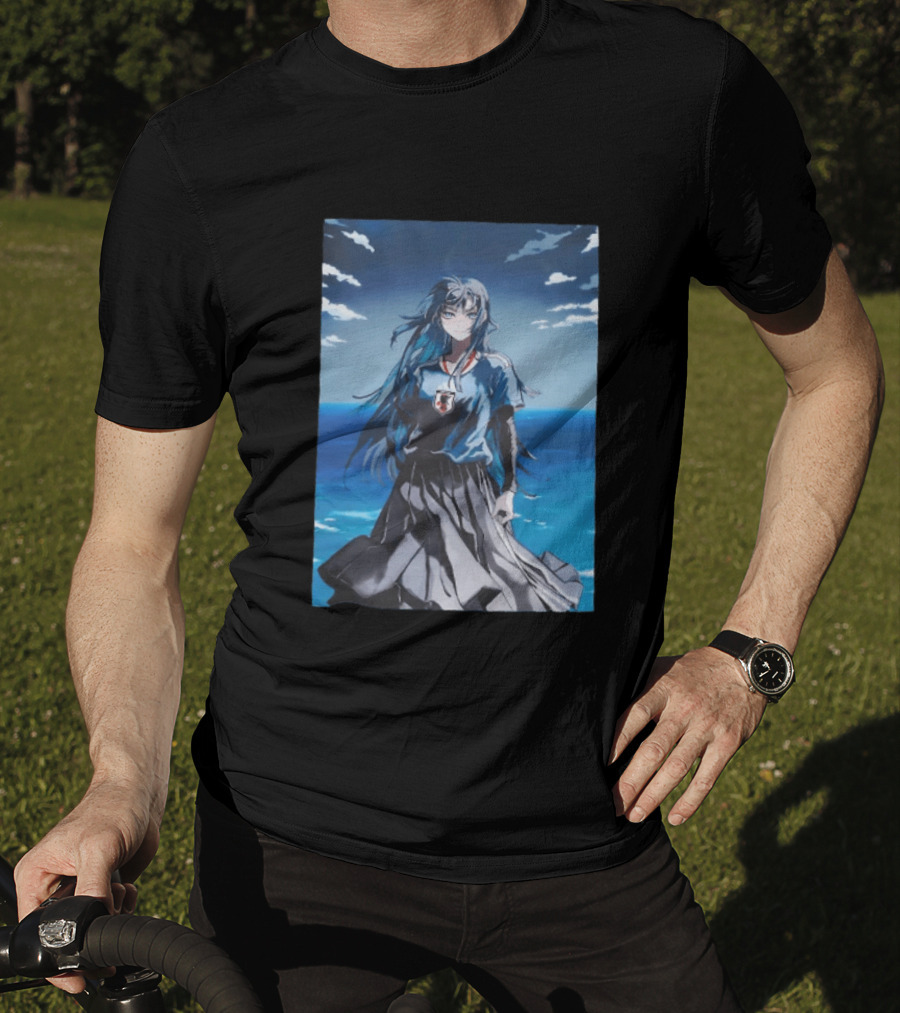 Anime Girl Japan National Football Team JFA Samurai Ocean Scene T-Shirt