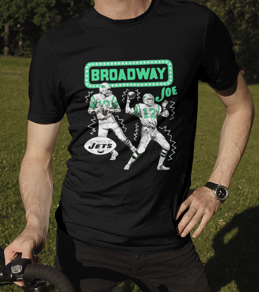 Broadway Joe Namath Jets 12 Legend Retro Football T-Shirt