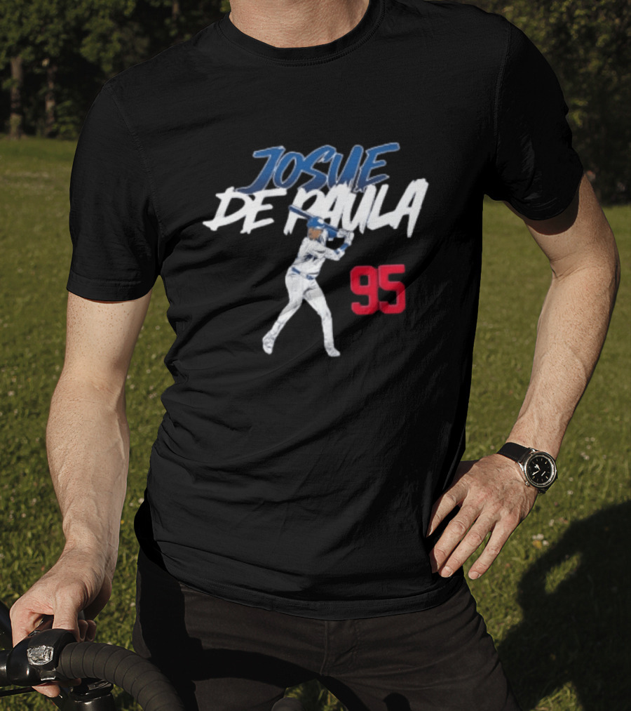 Josue De Paula 95 Dodgers Slugger Baseball Swing T-Shirt