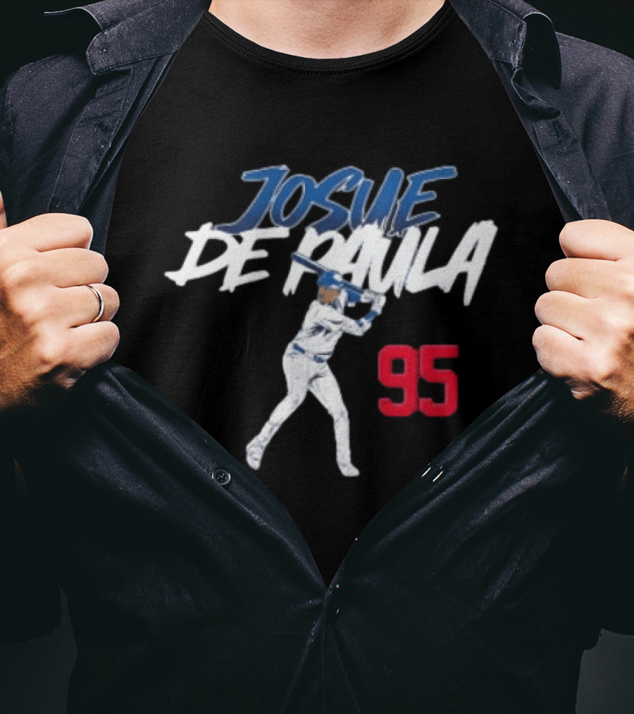 Josue De Paula 95 Dodgers Slugger Baseball Swing T-Shirt