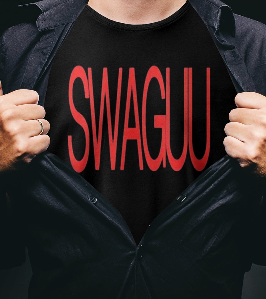 SWAGUU Slang Urban Streetwear Bold Red T-Shirt