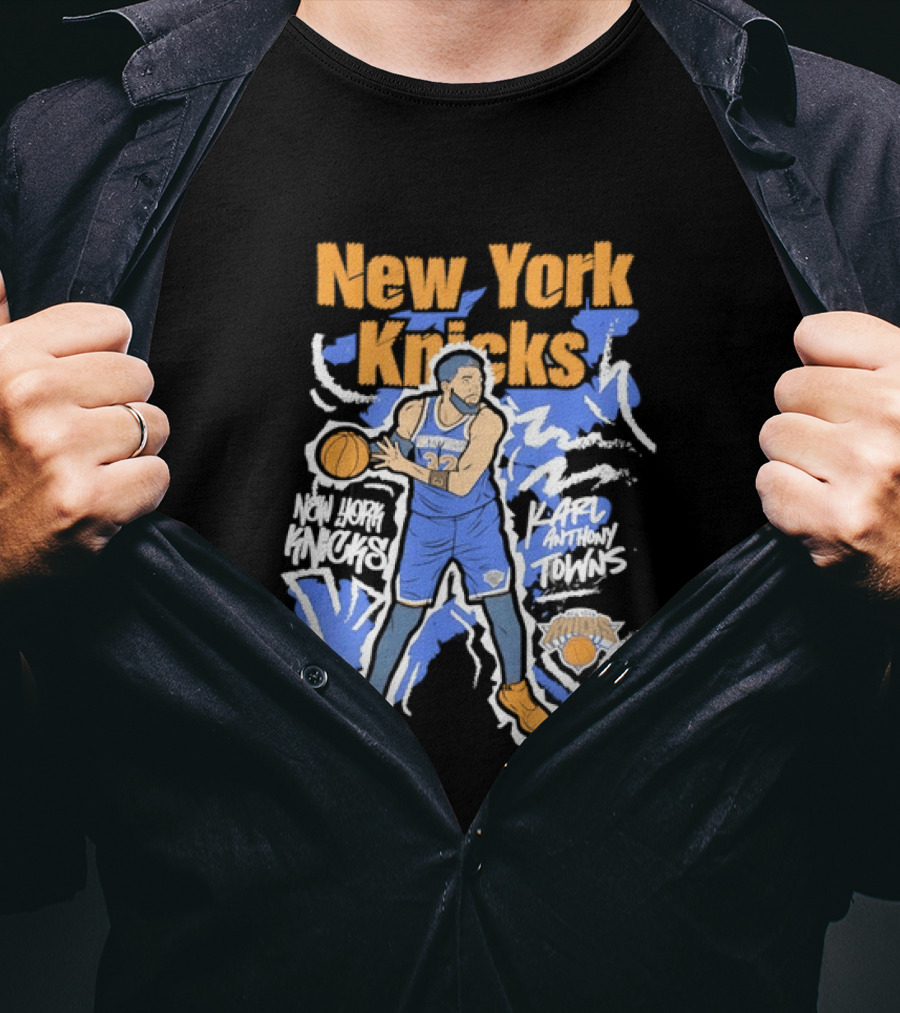 New York Knicks NBA Karl Anthony Towns Basketball T-Shirt