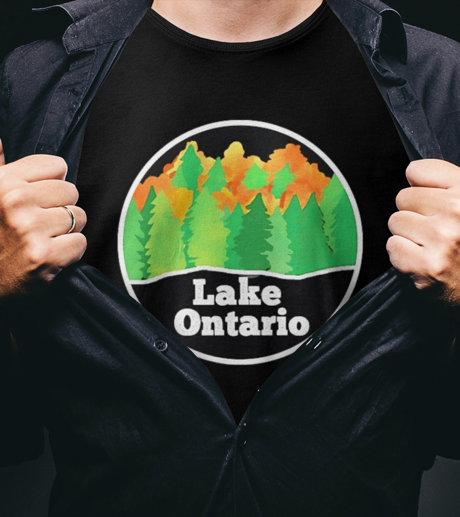 Lake Ontario Colorful Forest Landscape Nature Outdoors T-Shirt