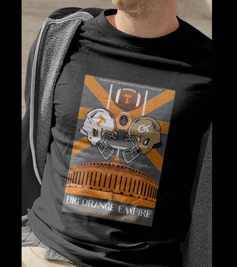 Tennessee Vs Georgia Tech Big Orange Empire September 12 2026 Bobby Dodd Stadium Football Duel T-Shirt