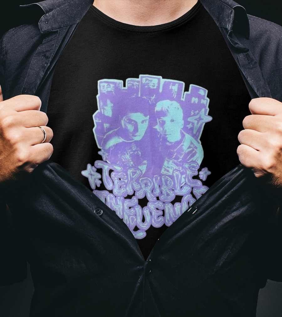 Terrible Influence Gerard Way Frank Iero Graphic Duo Purple T-Shirt