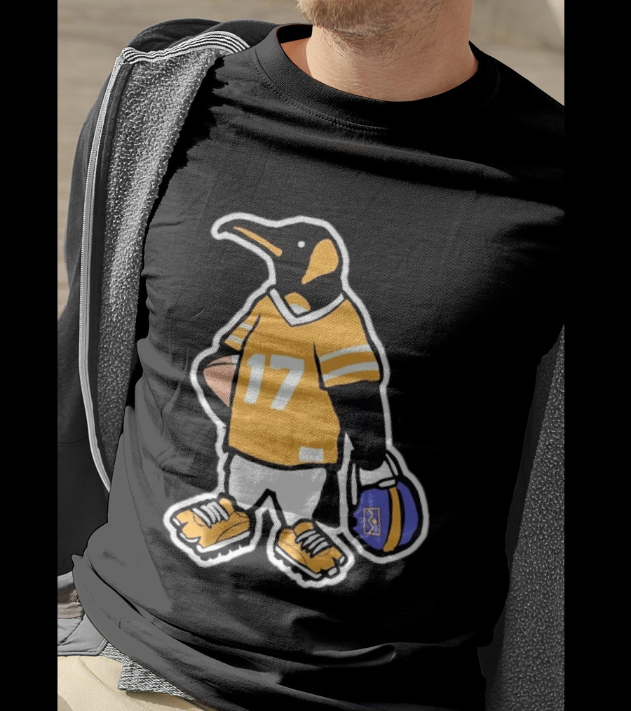 DNVR Number 17 Penguin In Denver Football Gear T-Shirt