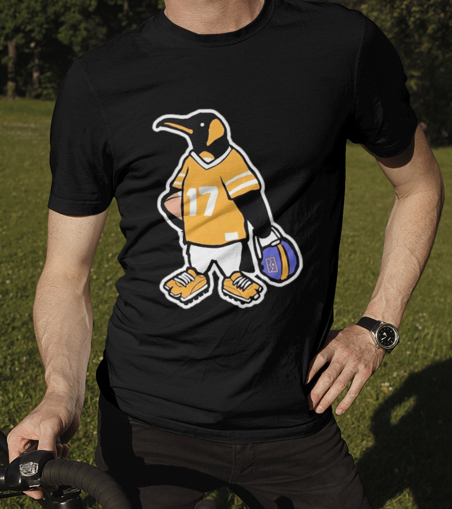 DNVR Number 17 Penguin In Denver Football Gear T-Shirt