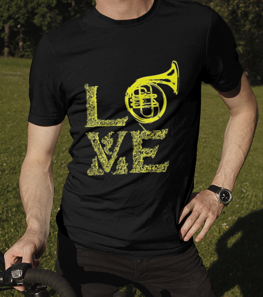 Love French Horn Music Orchestra Musician T-Shirt