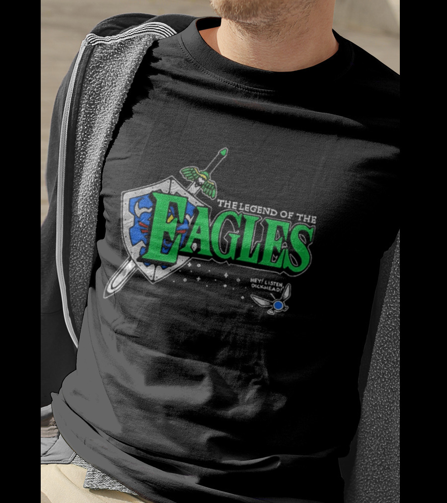 The Legend Of The Eagles Zelda Hey Listen Dickhead Shield Sword Navi T-Shirt