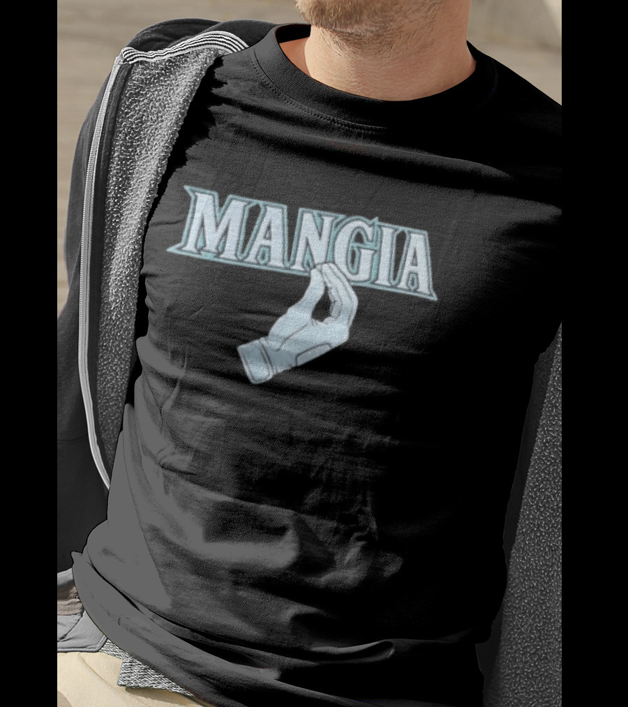 Dominic Canzone Seattle Mariners Mangia Gesture Fan T-Shirt
