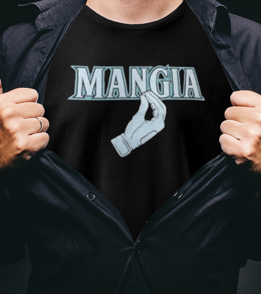 Dominic Canzone Seattle Mariners Mangia Gesture Fan T-Shirt