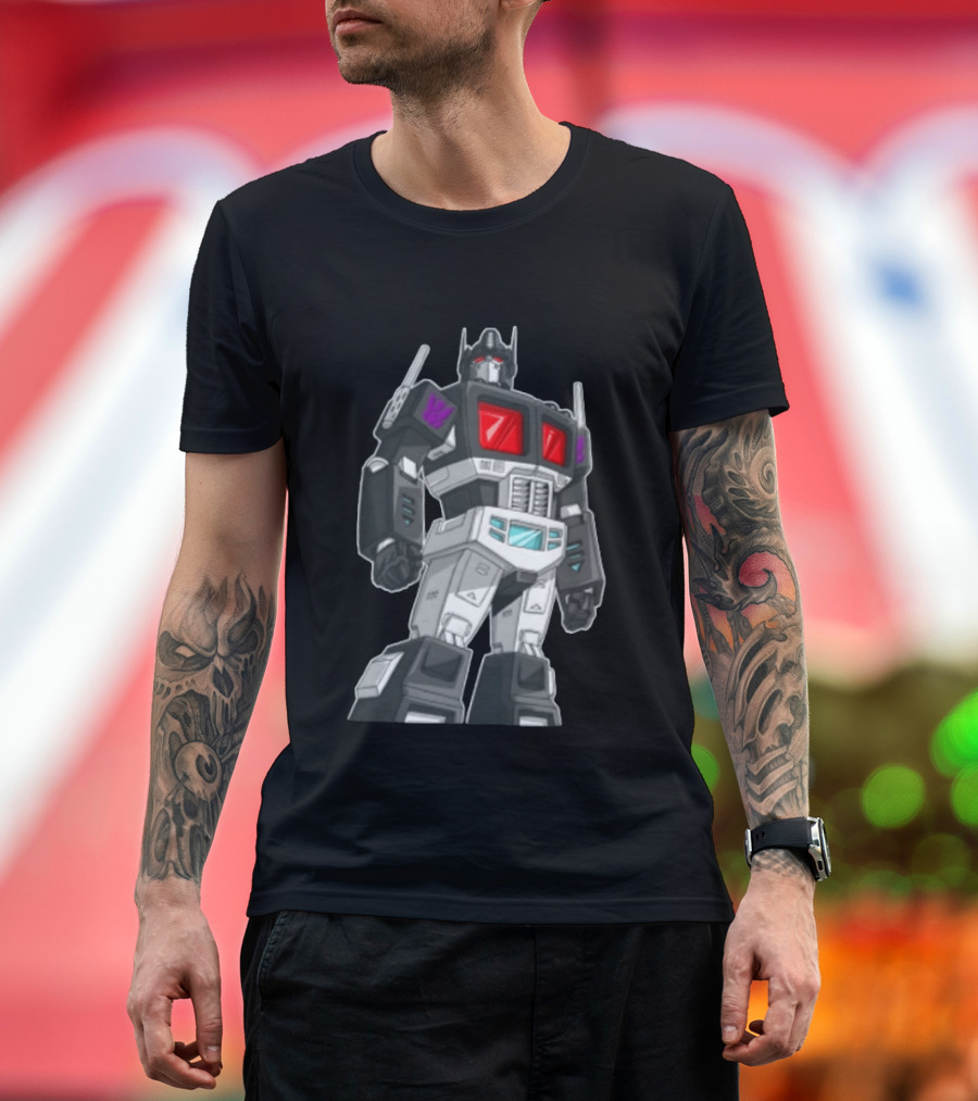 Transformers Decepticons Ajs Black Robot Red Windows Grid Cartoon T-Shirt