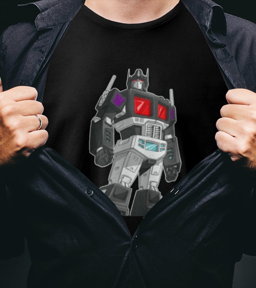 Transformers Decepticons Ajs Black Robot Red Windows Grid Cartoon T-Shirt