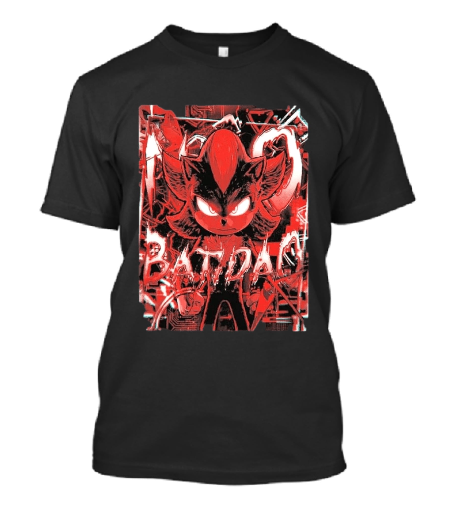 No Batidao Red Black Anime Character Energetic T-Shirt