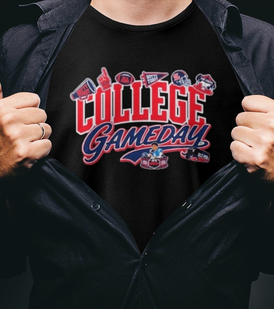 College Gameday Ole Miss September 19 2026 Football Tailgate Party T-Shirt