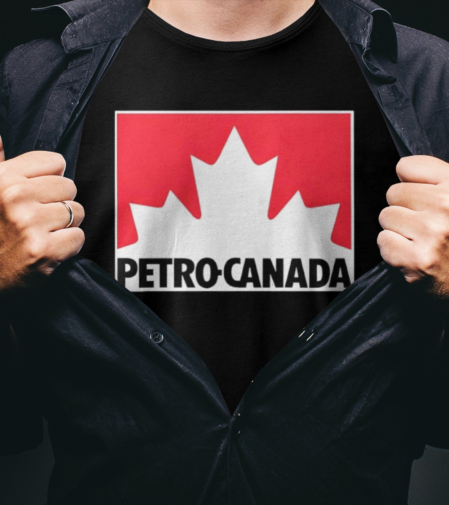 Petro Canada Canadian Gas Station Maple Leaf Branding T-Shirt