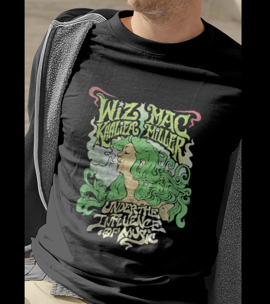 Wiz Khalifa Mac Miller Under The Influence Of Music Tour Colorful T-Shirt