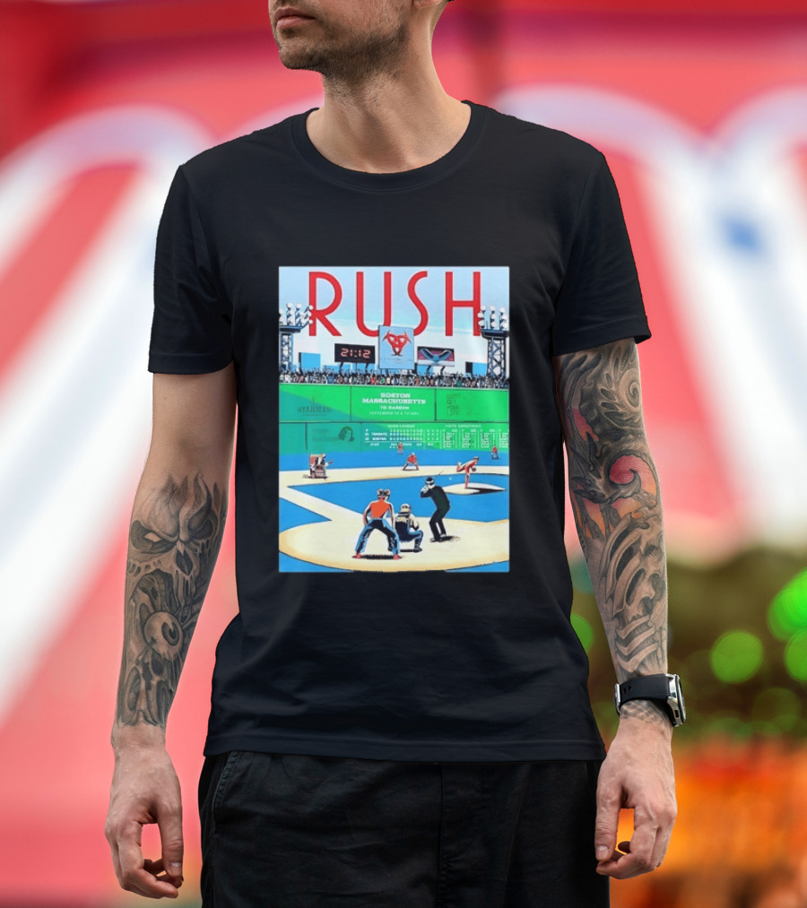 Rush 2112 Fifty Something Tour Boston Massachusetts TD Garden September 5 2024 Stadium Baseball T-Shirt