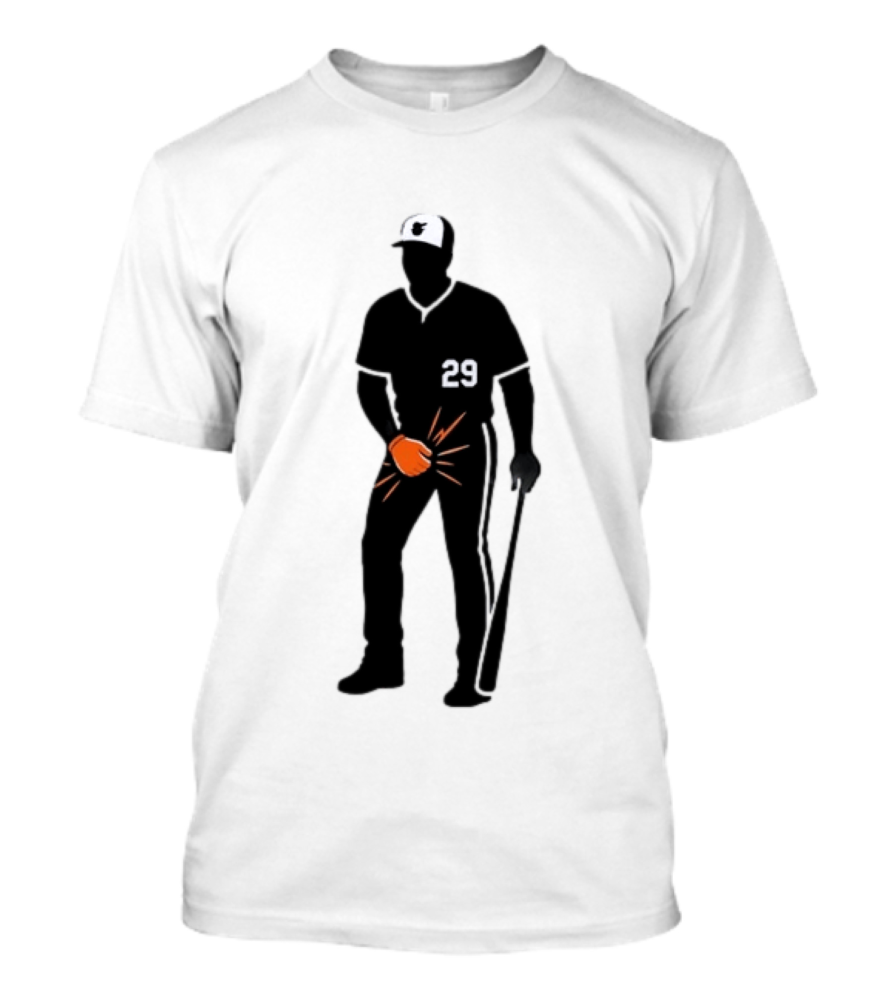 Baltimore Orioles 29 Baseball Player Jersey Black And Orange Glove T-Shirt
