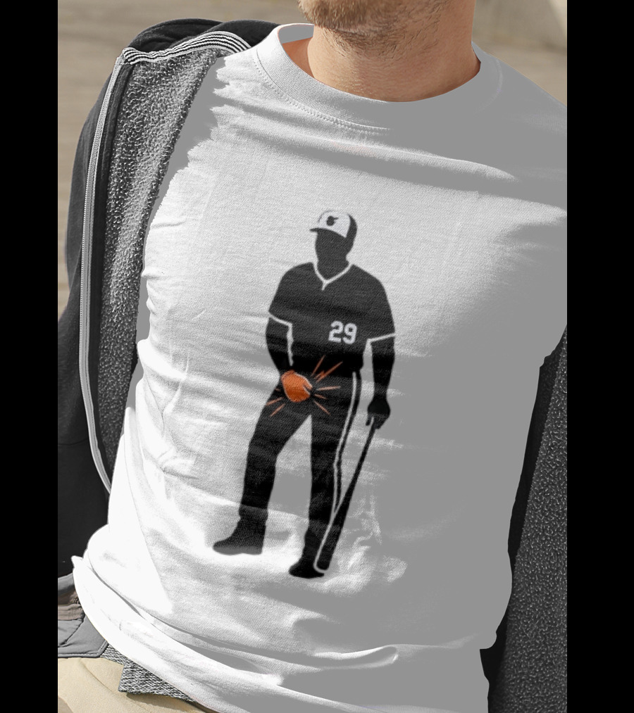 Baltimore Orioles 29 Baseball Player Jersey Black And Orange Glove T-Shirt