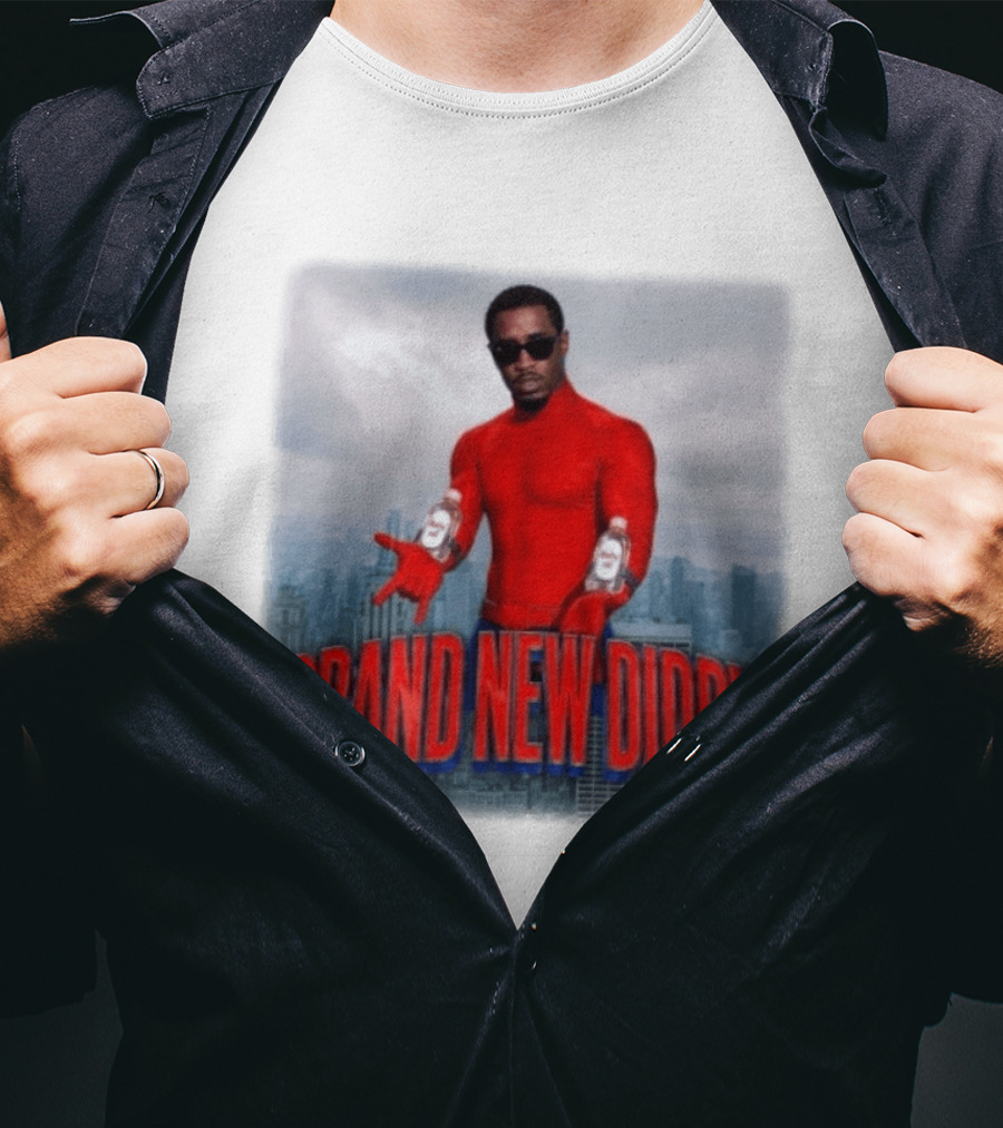 Brand New Diddy Red Outfit With Baby Oil Sean Combs City T-Shirt
