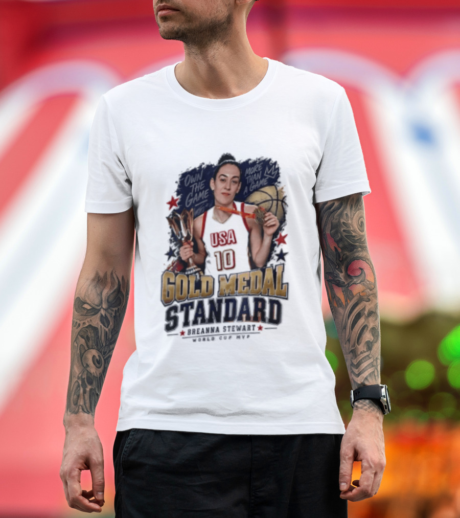 USA 10 Gold Medal Standard Breanna Stewart Basketball T-Shirt