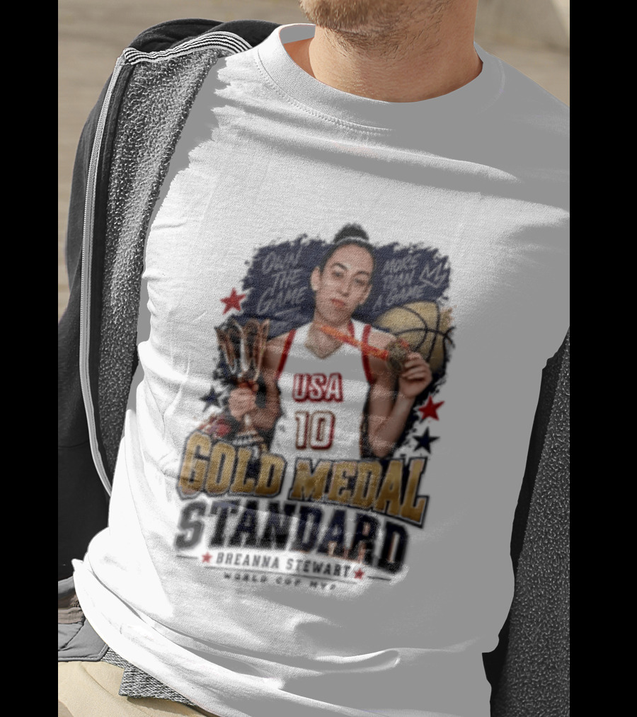 USA 10 Gold Medal Standard Breanna Stewart Basketball T-Shirt