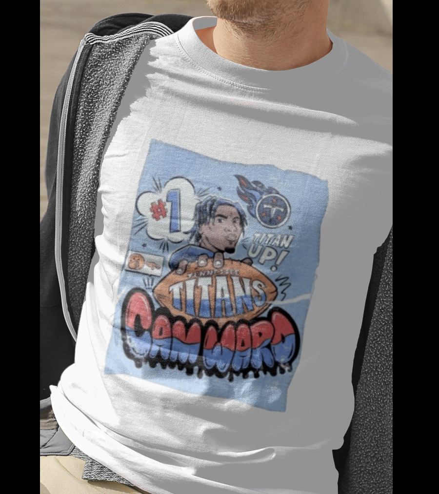 #1 Tennessee Titans Titan Up Cam Ward Comic T-Shirt