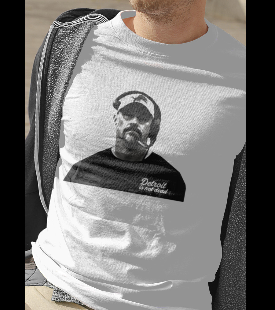 Dan Campbell 2026 Detroit Is Not Dead Headset Coach Monochrome Detroit Football T-Shirt