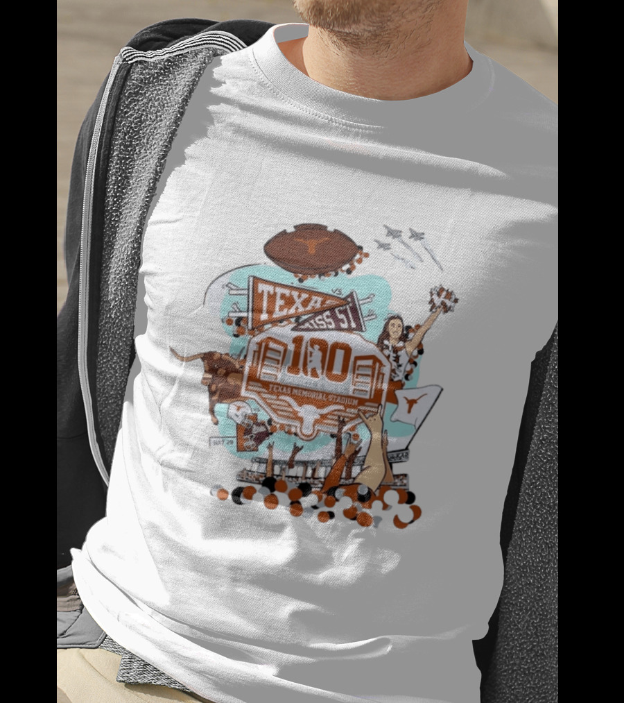 Darrell K Royal Texas Memorial Stadium 100 Years Texas Vs Mississippi State Anniversary Game T-Shirt