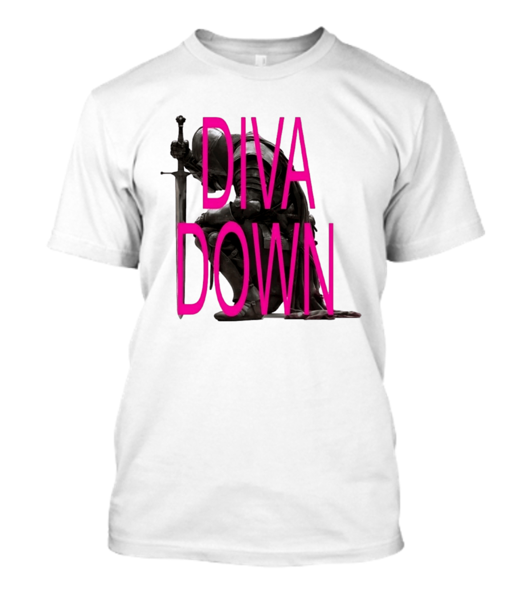 Diva Down Knight Sword Warrior Armor T-Shirt