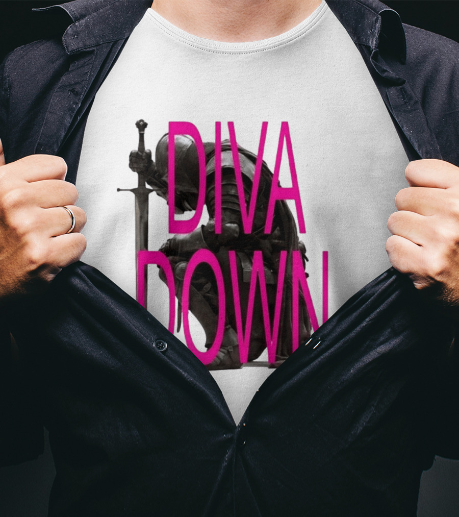 Diva Down Knight Sword Warrior Armor T-Shirt