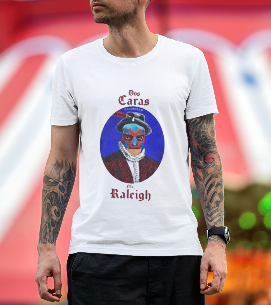 Dos Caras Mr Raleigh Graveyard Lucha Libre Mask T-Shirt