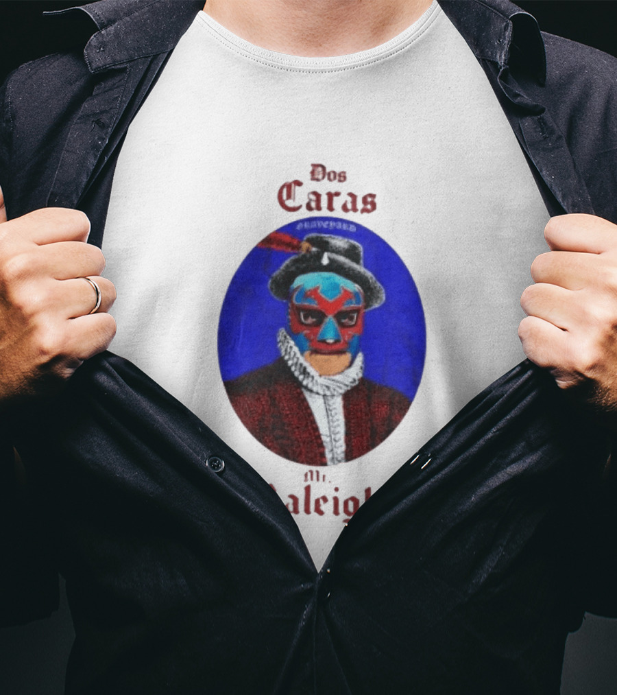 Dos Caras Mr Raleigh Graveyard Lucha Libre Mask T-Shirt