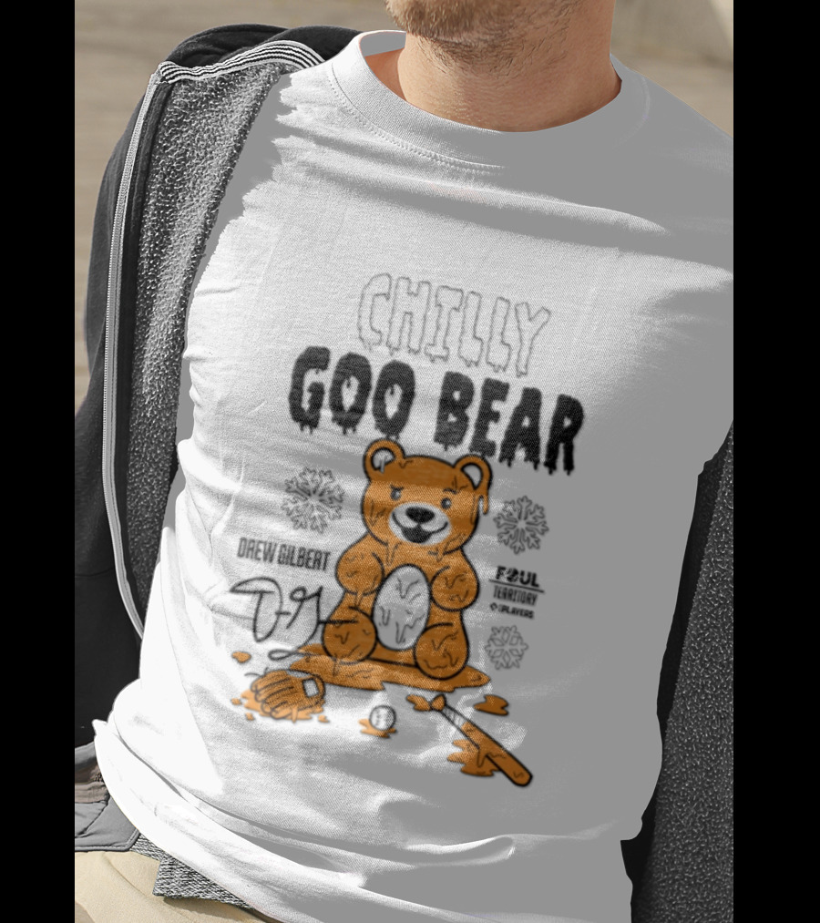 Drew Gilbert New York Mets Chilly Goo Bear Foul Territory MLB Players T-Shirt