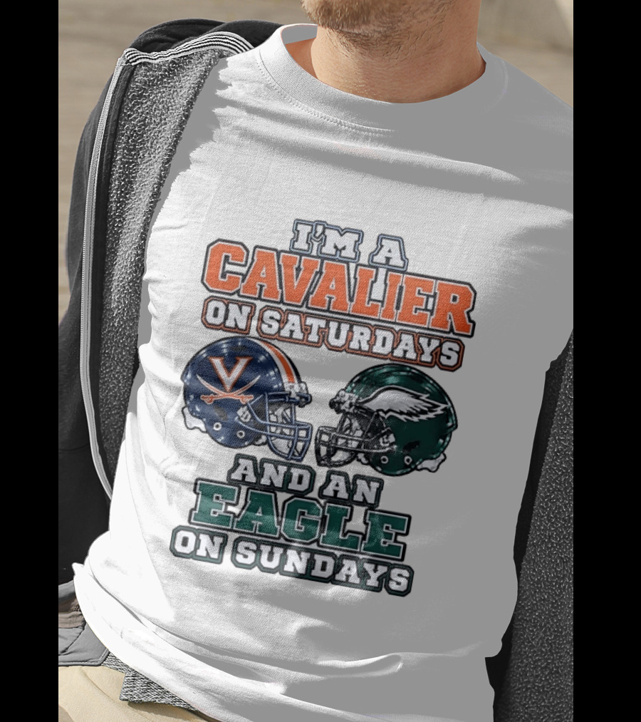 I'm A Cavalier On Saturdays And An Eagle On Sundays Helmet Rivalry T-Shirt