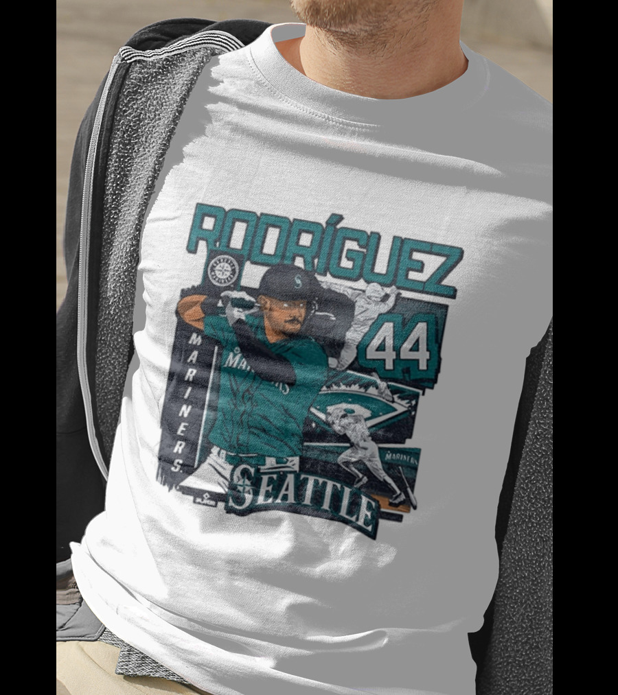 Rodríguez 44 Seattle Mariners Baseball Player T-Shirt