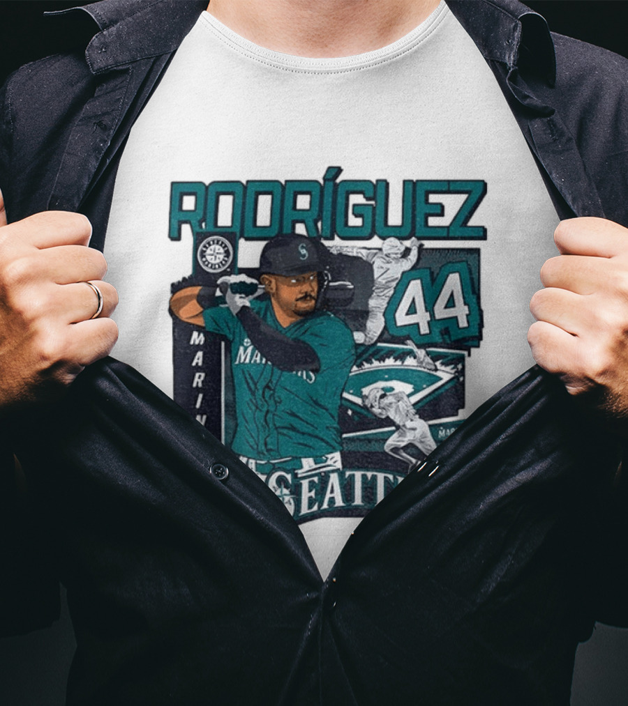 Rodríguez 44 Seattle Mariners Baseball Player T-Shirt