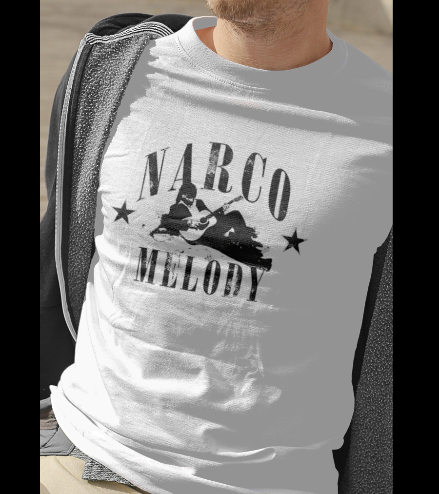 Narco Melody Distressed Guitarist Musician Stars T-Shirt