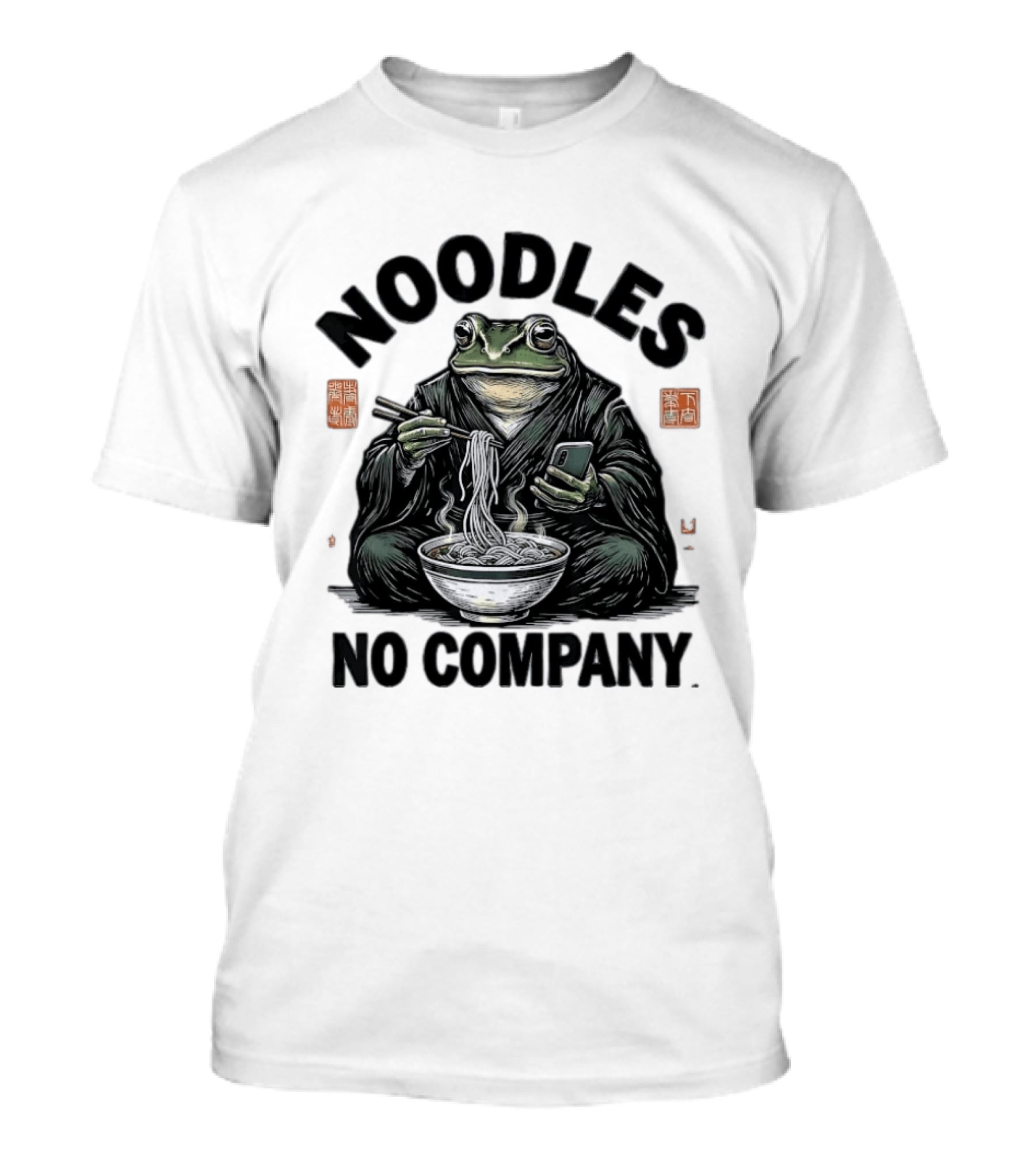 Noodles No Company Frog Eating Ramen Japanese T-Shirt