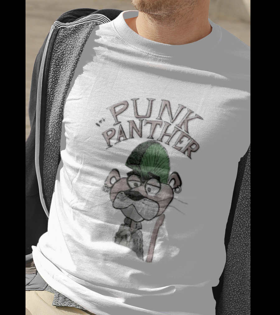 Punk Panther Green Mohawk Pink Panther T-Shirt