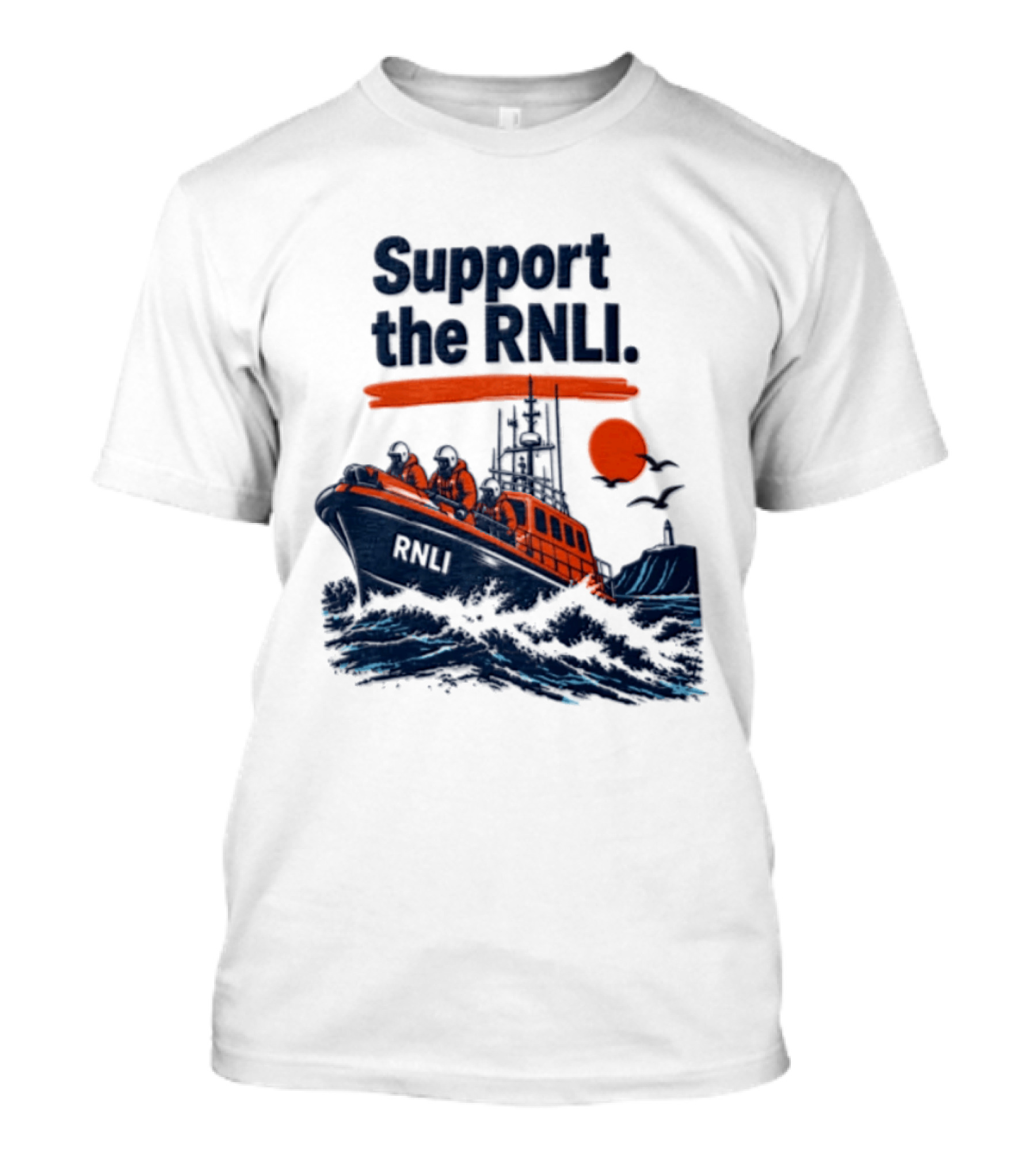 Support The RNLI Lifeboat Crew Royal National Lifeboat Institution T-Shirt