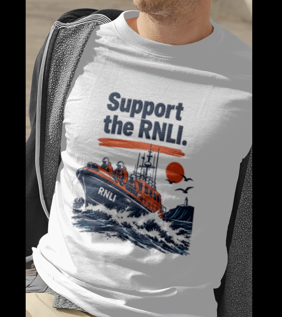 Support The RNLI Lifeboat Crew Royal National Lifeboat Institution T-Shirt