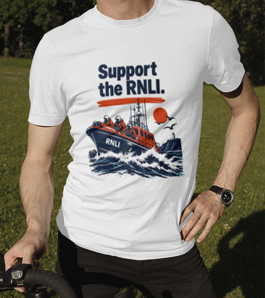 Support The RNLI Lifeboat Crew Royal National Lifeboat Institution T-Shirt